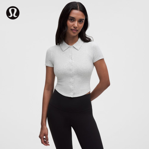 Button-Up 女士带领短袖衬衫丨lululemon丨LW3KYOS