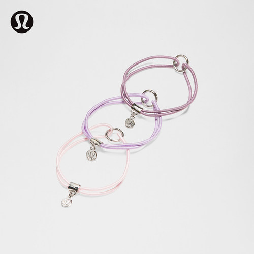 Logo Charm 女士带徽标发绳 *3 只装丨lululemon丨LW9FNLS