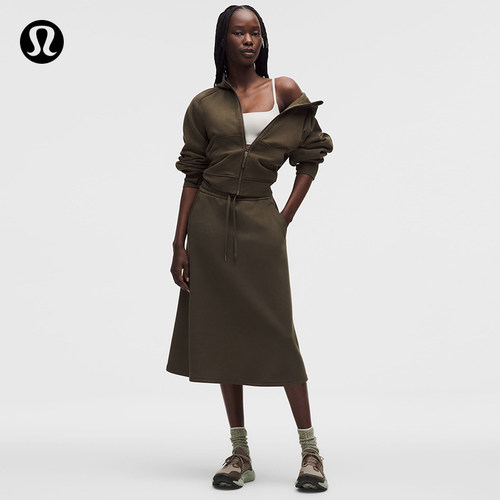 Modal-Blend 女士莫代尔混纺高腰A字中长裙丨lululemon丨LW8AN6S