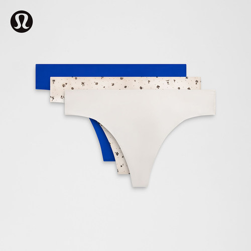 InvisiWear女士中腰T型内裤*3条装 速干芯吸丨lululemon丨LW9DC3S