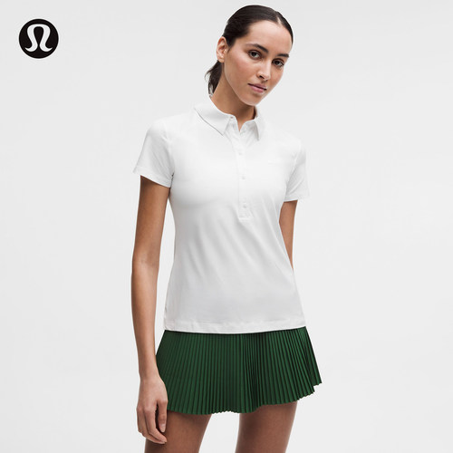 女士运动短袖休闲Polo衫 *平直下摆丨lululemon丨LW3KLES