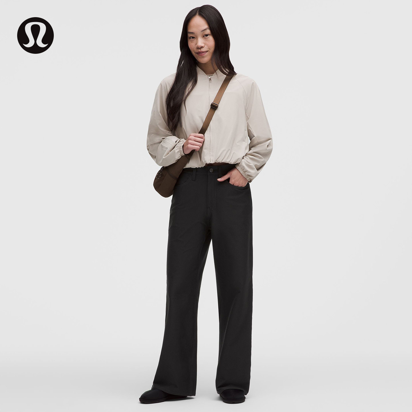 EasyFive™ 女士五袋款中腰阔腿裤*亚洲版型丨lululemon丨LW5JH0A