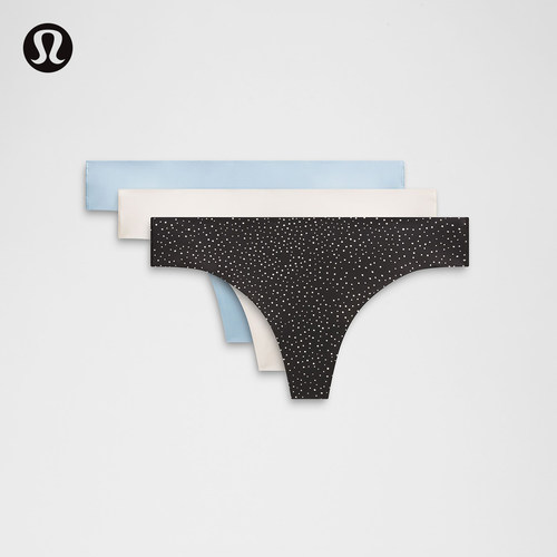 InvisiWear女士中腰T型内裤*3条装 速干芯吸丨lululemon丨LW9DC3S