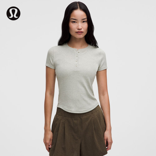 Hold Tight 女士紧身剪裁短袖亨利衫丨lululemon丨LW3IXZS