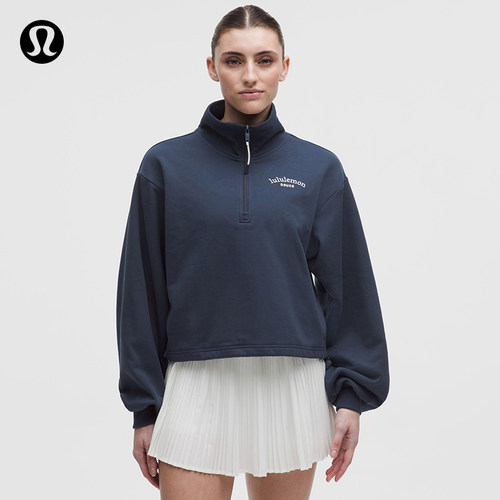 Cotton Terry女士网球棉混纺半拉链衫 *图案丨lululemon丨LW3JY9S