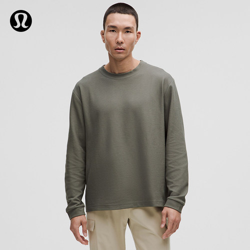 Heavyweight 男士高克重纹理棉混纺长袖T恤丨lululemon丨LM3FMBS