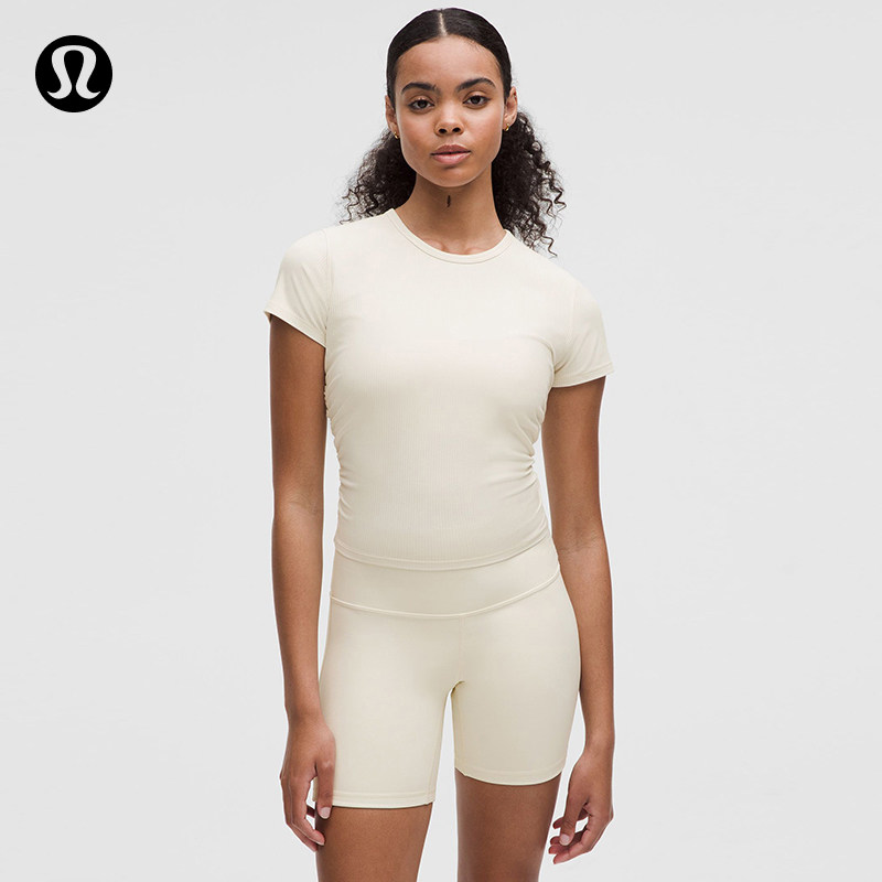 All It Takes女士运动短袖 T 恤*罗纹Nulu™丨lululemon丨LW3GV0S - 实物图