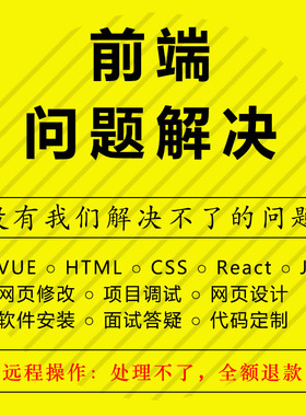 react前端代码调试html css js网页修改简历包装vue项目问题解决