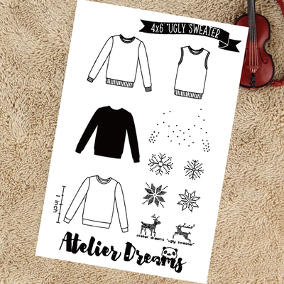 Scrapbook DIY相册卡片Clear Stamps硅胶橡皮印章卡通圣诞系列