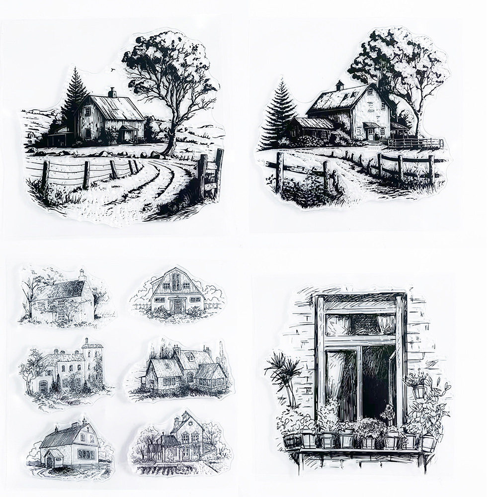 博采手账门窗 房子风景透明印章图橡皮硅胶DIY相册贺卡制作图章,文具电教/文化用品/商务用品,成品印章/学生用印/火漆,淘宝优惠券,粉丝福利购,淘宝优惠卷