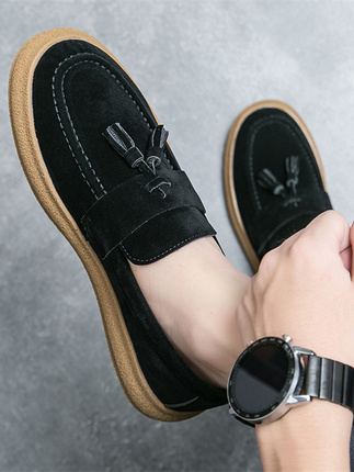 Men's Loafers, Spring Breathable Slip-On Shoes, Tassel British Style Versatile Men's Driving Casual Shoes