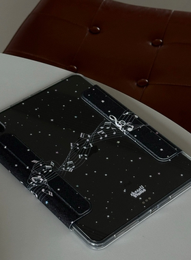 Shesell「音符」air8Y折亚克力iPad华为matepad保护壳磁吸拆分抗污有笔槽横竖可放
