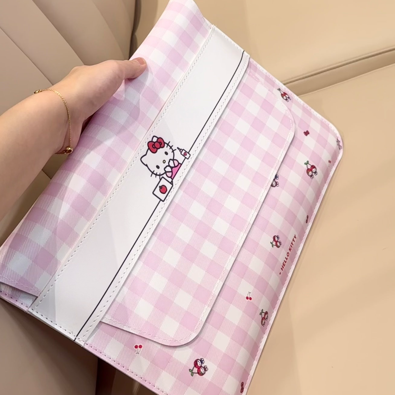 Shesell「樱桃kitty」MacBook可爱电脑内胆包非磁吸原创双面皮革搭扣绑带华为联想电脑包