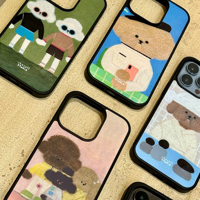 Shesell「蜡笔小狗」菲林iphone手机壳磁吸磨砂背板magsafe情侣闺蜜礼物可爱