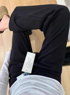 2025秋季新款高腰显瘦梨型直筒裤UNITY黑色阔腿牛仔裤女