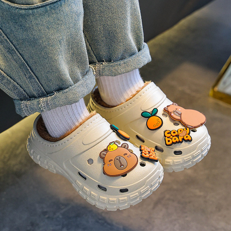 卡皮巴拉冬季儿童棉拖鞋男女童保暖加绒防水亲子居家宝宝包跟棉鞋,童鞋/婴儿鞋/亲子鞋,儿童凉拖鞋,淘宝优惠券,粉丝福利购,淘宝优惠卷