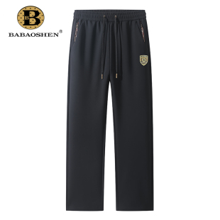 休闲裤 时尚 百搭宽松直筒长裤 巴宝绅2025春季 卫裤 男士 子男装 新款
