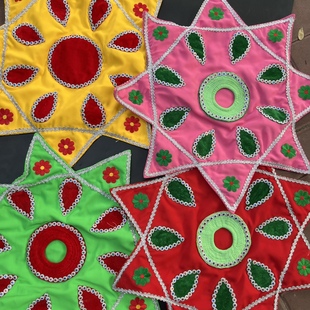 双面圈花压边加深贴扣二人转东北大秧歌手绢特价促销新款好转耐用