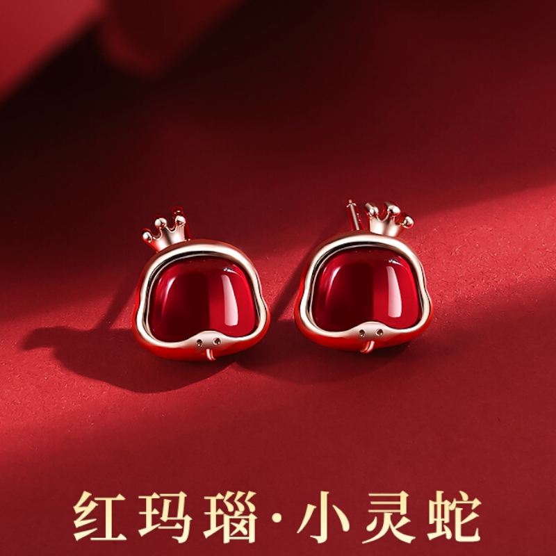 顺丰包邮蛇年秋冬礼物新年耳饰