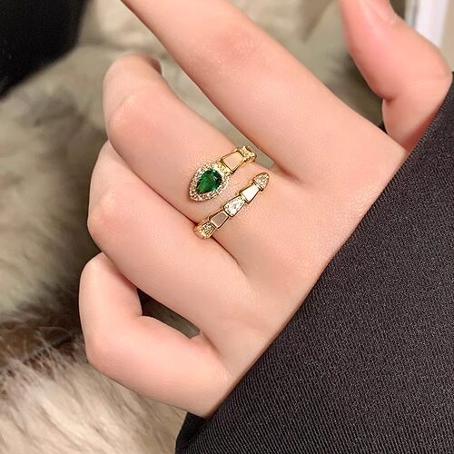 本命年蛇骨戒指轻奢指环