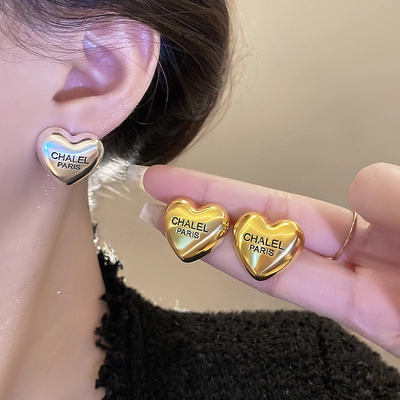 顺丰包邮爱心字母耳钉女