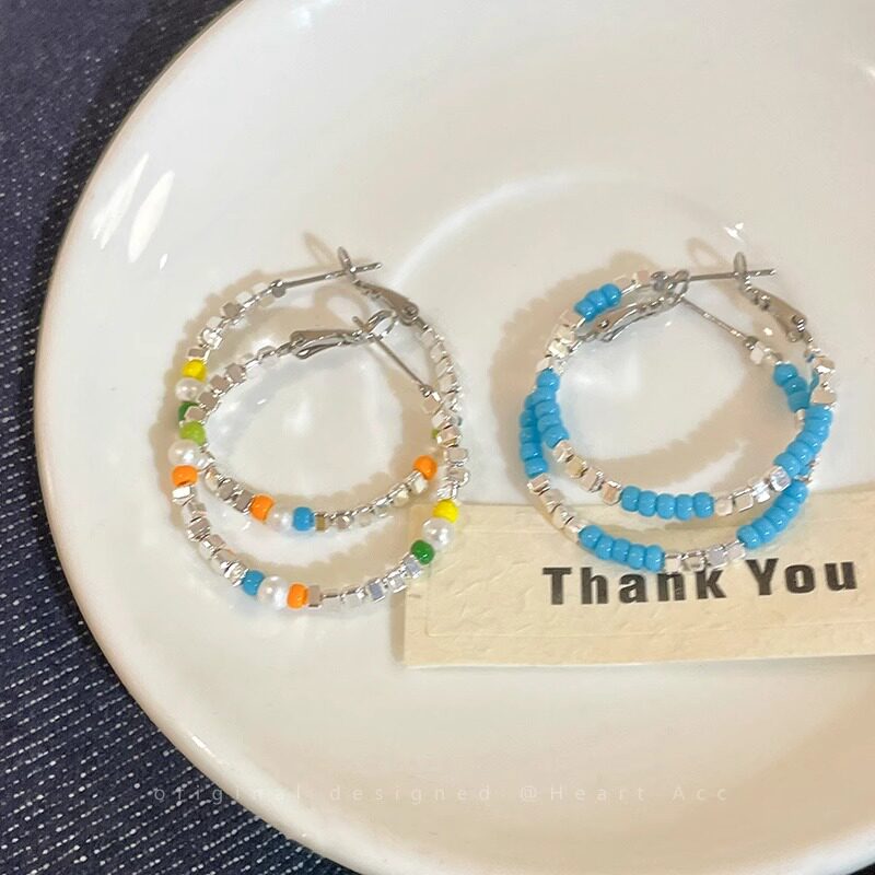 圈圈耳环女小众耳圈气质耳饰
