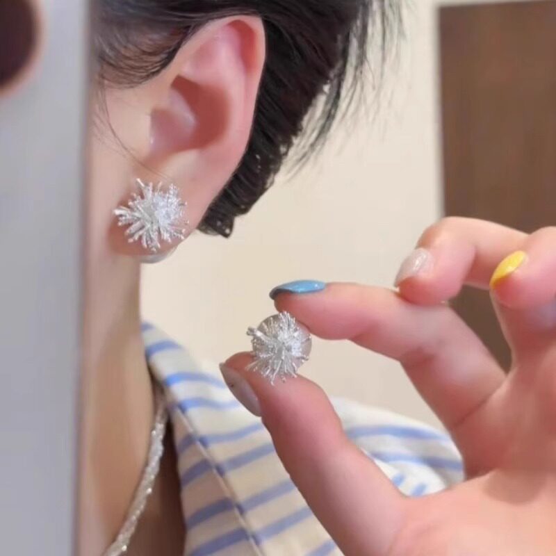 烟花耳钉女简约气质不规则