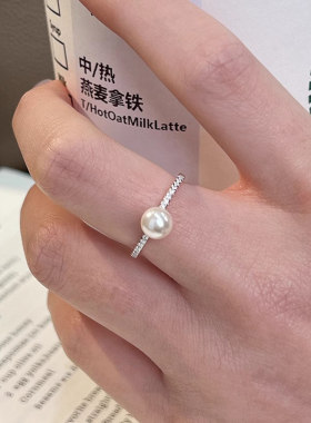 轻奢高级时尚淡水珍珠生日戒指