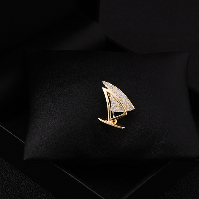 一帆风顺海军风船帆高档胸针胸花