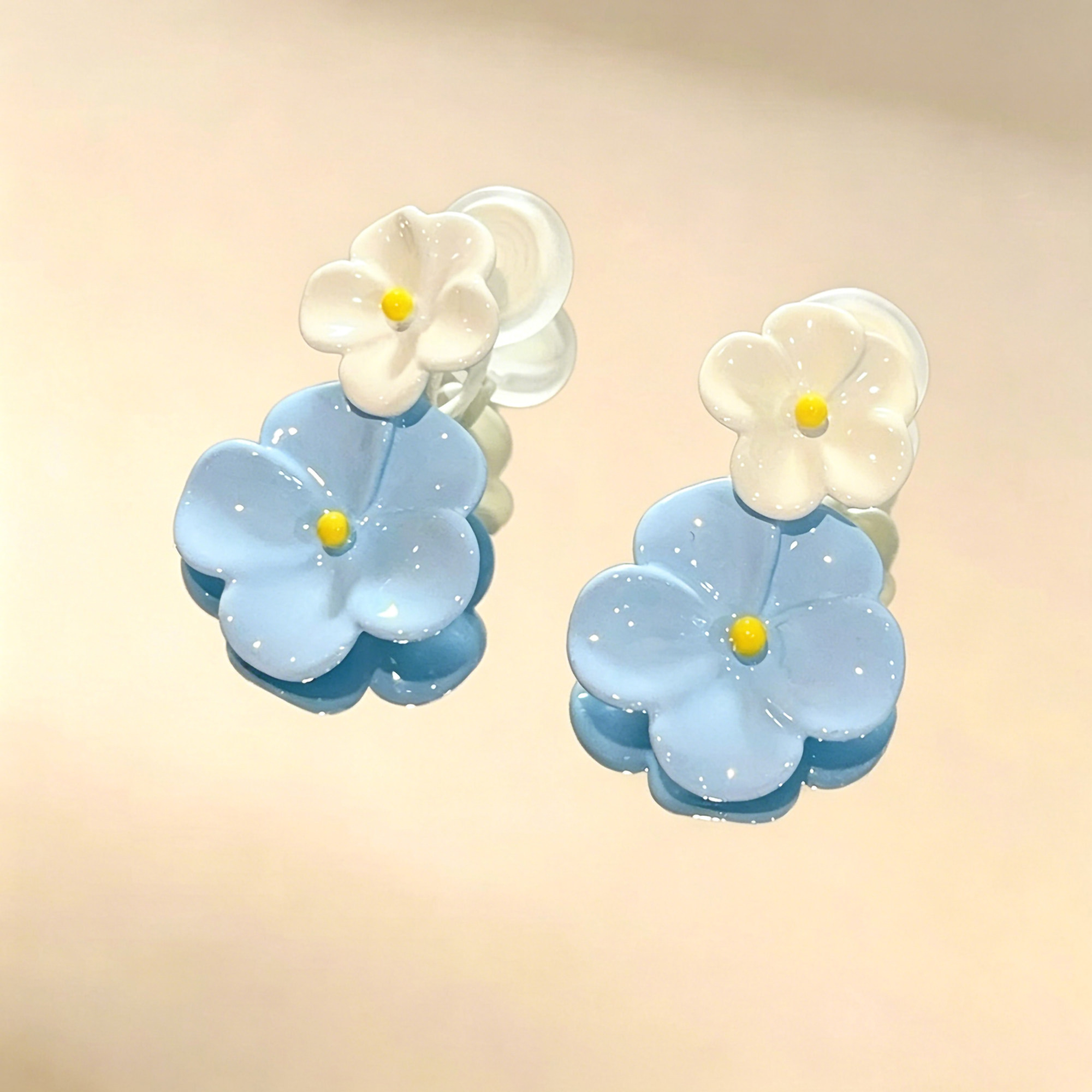MEILAIFUREN芭蕾风陶瓷花耳环