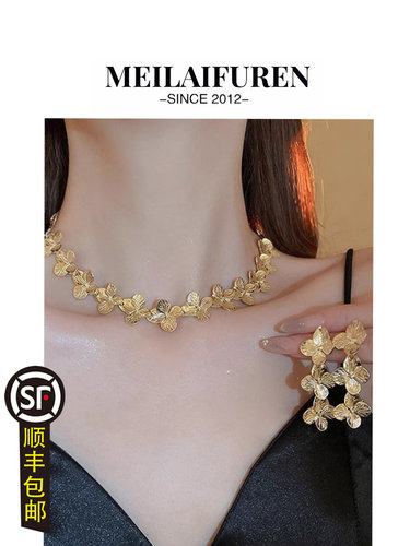 顺丰包邮复古毛衣颈链情人节礼物