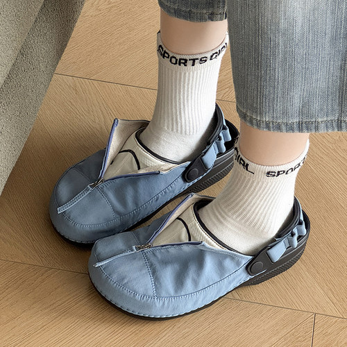 懒人包头半拖鞋通勤凉鞋防水拖鞋