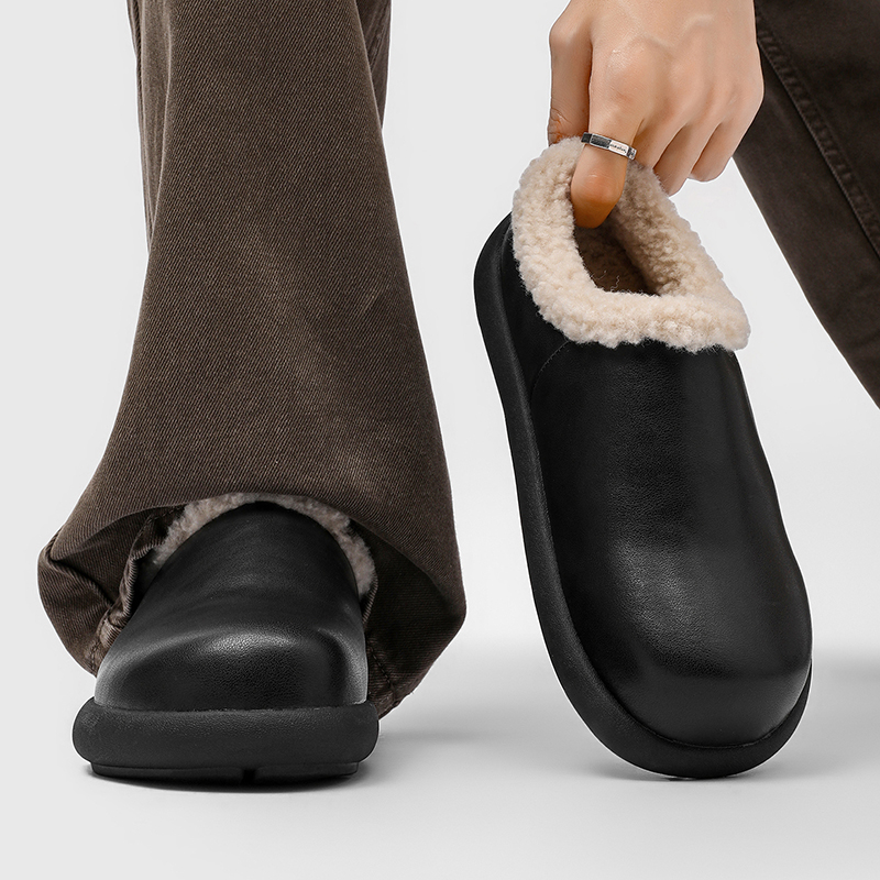 加绒勃肯鞋保暖棉鞋包头半拖鞋