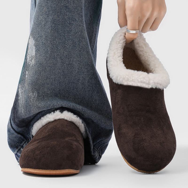 小土豆全包勃肯鞋冬季加绒保暖雪地靴男女复古休闲套脚情侣款棉鞋