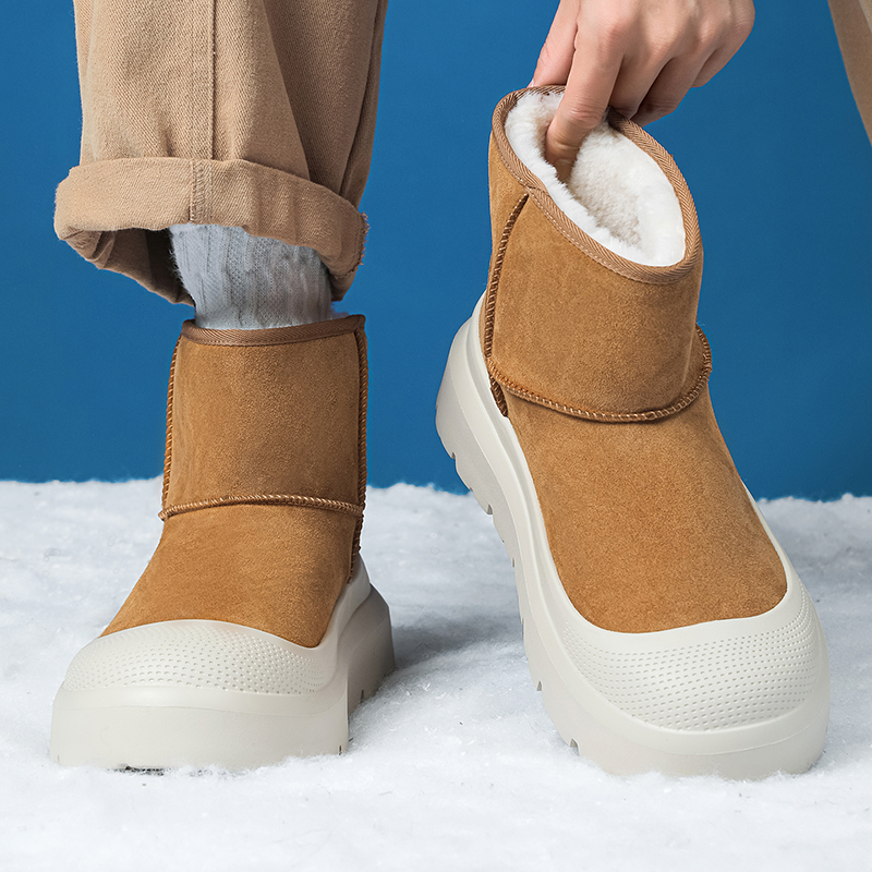 加绒加厚雪地靴套筒东北大棉鞋