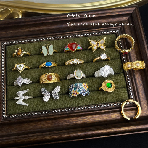 中古戒指复古宫廷风重工指环