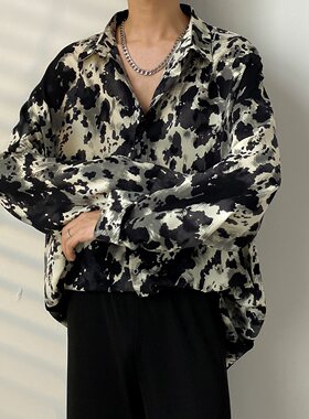 bf扎染垂感慵懒风薄外套长袖衬衫