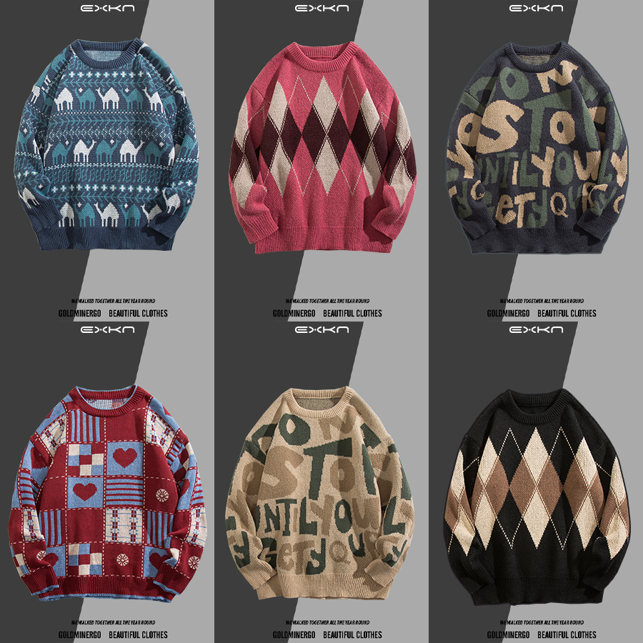 港风毛衣情侣装超火针织衫