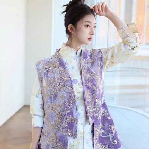 马甲立领桑蚕丝气质衬衫套装女