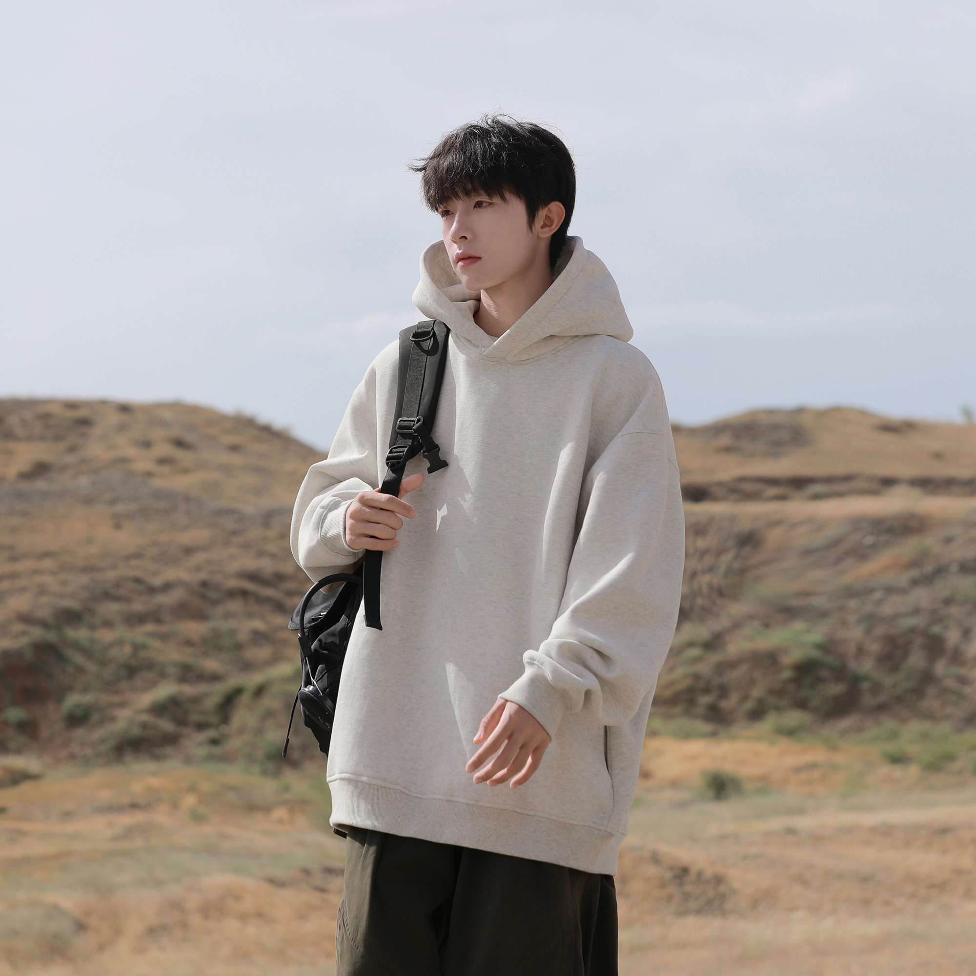 男款连帽卫衣简约休闲百搭