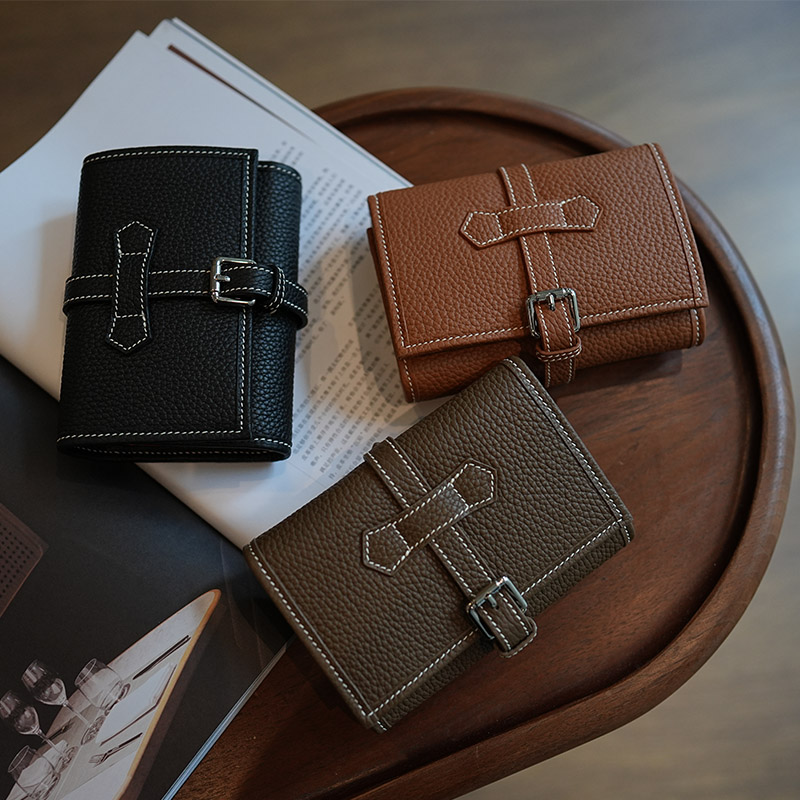 牛皮简约便携首饰饰品真皮收纳包