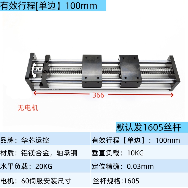 【一年质保/提供3D】EBNS80宽正反牙滚珠丝杆双滑块精密直线导轨
