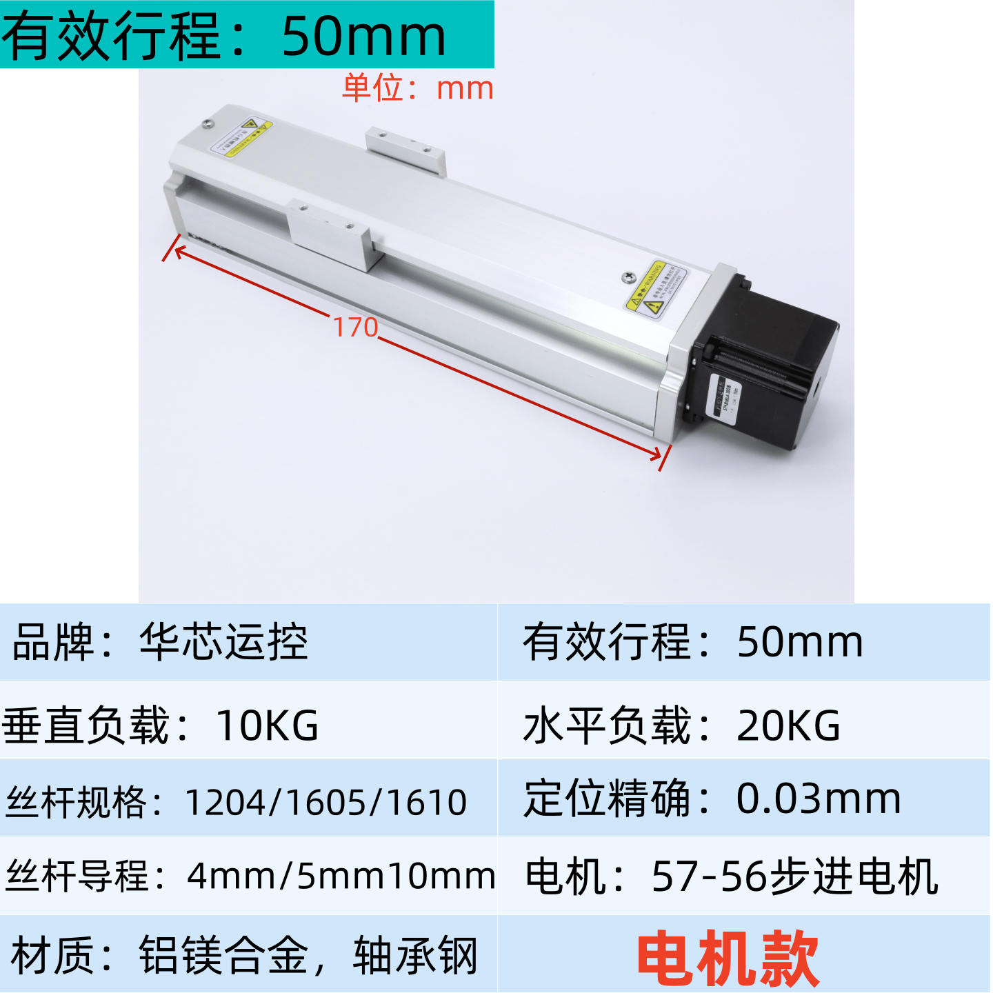 【一年质保提供3D】CM40BN单线轨密封防尘高精滚珠丝杆40宽电机用