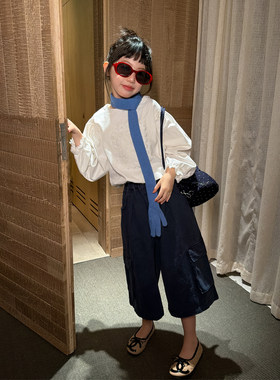韩版女童秋季长袖娃娃衫泡泡袖