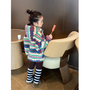 清仓女童加绒打底裤秋冬儿童韩版洋气加厚上衣女宝宝皮毛一体冬