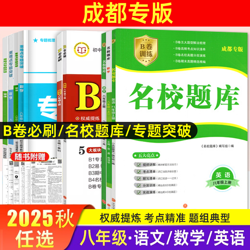 成都专版名校题库八年级B卷必刷