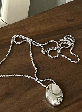 推荐人手一个的小银蛋项链休闲极简百搭长款毛衣链