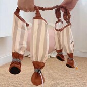 小狗外出脚套连体防脏防水防掉中小型犬宠物透气鞋 遛狗神器 子