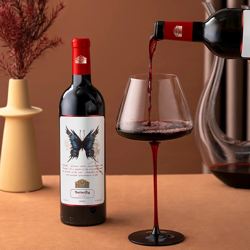 格鲁吉亚国家馆系列h95蝴蝶半甜红葡萄酒