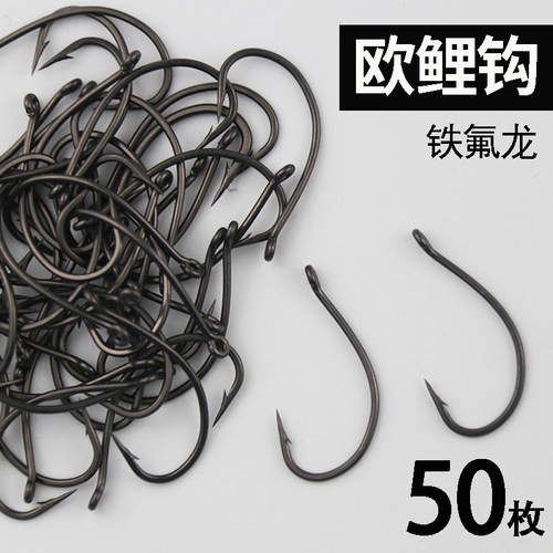 弯背钩长柄有倒刺碳钢鱼钩